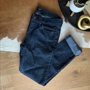 J. Crew Stretch Dark Wash Toothpick Jeans Size 29